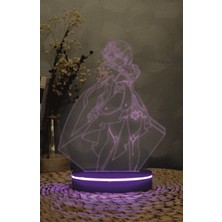 Yubi Design Lumine , Genshin Impact - 3 Boyutlu Led Lamba 16 Renk Dekoratif Anime Gece Lambası 3d