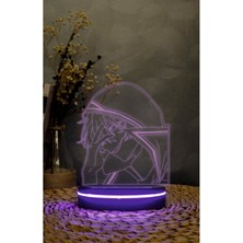 Yubi Design Cid Kagenou , The Eminence In Shadow - 3 Boyutlu Led Lamba 16 Renk Dekoratif Anime Gece Lambası 3d