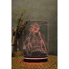 Yubi Design Sanji , One Piece - 3 Boyutlu 16 Renk Dekoratif Gece Lambası 3d