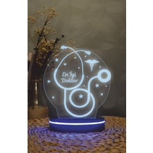 Yubi Design Doktor Hediyesi - 3 Boyutlu Led Lamba 16 Renk Dekoratif Anime Gece Lambası 3d