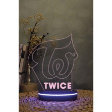 Yubi Design Twice - 3 Boyutlu 16 Renk Dekoratif Gece Lambası 3d