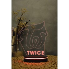 Yubi Design Twice - 3 Boyutlu 16 Renk Dekoratif Gece Lambası 3d