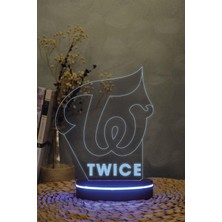 Yubi Design Twice - 3 Boyutlu 16 Renk Dekoratif Gece Lambası 3d