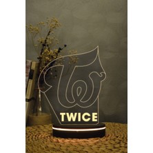 Yubi Design Twice - 3 Boyutlu 16 Renk Dekoratif Gece Lambası 3d