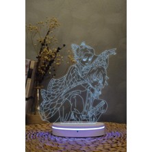 Yubi Design Giyu Tomioka Ve Shinobu Kocho Demon Slayer - 3 Boyutlu 16 Renk Dekoratif Gece Lambası 3d