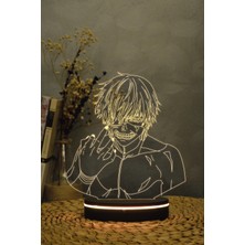 Yubi Design Ken Kaneki , Tokyo Ghoul - 3 Boyutlu 16 Renk Dekoratif Gece Lambası 3d