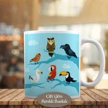 Asilmeydan Ağaçtaki Farklı Kuşlar Kupa Bardak Hediyelik-23-2147505569