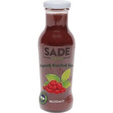 Sade Organik x 2 Şişe Kızılcık Suyu 250 ml