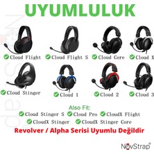 Novstrap Hyperx Cloud Iı/ııı 2/3/mix/flight/stinger 2 Core ile Uyumlu Kulaklık Pedi Süngeri Yastığı