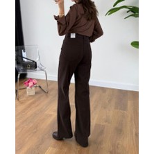Yüksek Bel Straight Kadın Jean