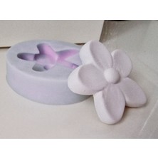 Morlalem 8,3cm Çiçek Silikon Kalıp K-1387, Polyester Alçı Mum Kokulu Taş Sabun Kalıbı
