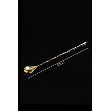 TheBRo Gold 30cm Paslanmaz Metal Bar Kaşığı