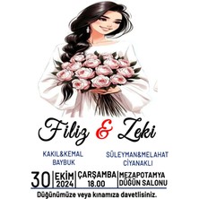 Dicle X Store Düğün Davetiyesi Kına Davetiyesi Kişiye Özel Davetiye Tasarımı #3