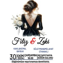 Dicle X Store Düğün Davetiyesi Kına Davetiyesi Kişiye Özel Davetiye Tasarımı #5