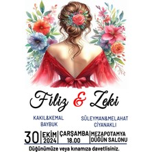 Dicle X Store Düğün Davetiyesi Kına Davetiyesi Kişiye Özel Davetiye Tasarımı #10