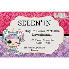 Dicle X Store Figürlü Doğum Günü Davetiyesi 30 Adet Model 6