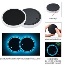 Fiat Uyumlu Ledli Bardaklık Altı USB Şarjlı