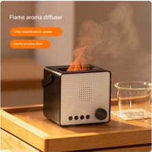 Mediterian Renkli Alev Aroma Difüzör Kablosuz Bluetooth Hoparlör 120ml