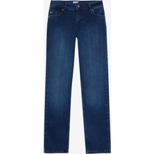 Mustang Normal Bel Düz Paça Straight Lacivert Kadın Denim Pantolon Crosby Relax Straıght