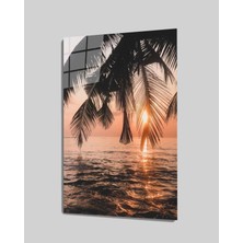 Marsilyan Teknoo- Denizde Günbatımı Cam Tablo