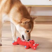 Al Baby Kırmızı Domuzcuk Köpek Sesli Oyuncak Lateks Uzun Oyuncaklar (Yurt Dışından)