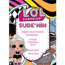 Dicle X Store Figürlü Doğum Günü Davetiyesi 30 Adet Model 10