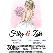 Dicle X Store Düğün Davetiyesi Kına Davetiyesi Kişiye Özel Davetiye Tasarımı #7