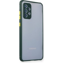 Newface Samsung Galaxy A52 Kılıf Miami Şeffaf Silikon  - Koyu Yeşil 13