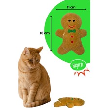 Miyav Yılbaşı Temalı Kedi Oyuncağı Hışırtı Sesli Peluş Kurabiye - Gingerbread Sesli Kedi Oyuncağı