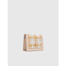 İLVİ Watts Kadın Cüzdan Krem Hakiki Deri Kumaş