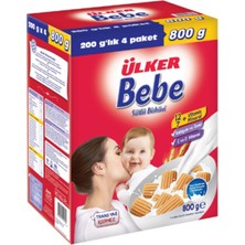 Ülker Bebe Sütlü Bisküvi 800 gr x 4 Adet