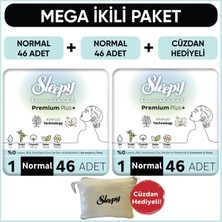 Sleepy Bio Natural Premium Plus Hijyenik Ped Mega Paket Normal 46X2 (92 Adet)