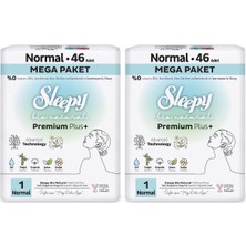 Sleepy Bio Natural Premium Plus Hijyenik Ped Mega Paket Normal 46X2 (92 Adet)