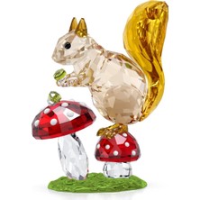 Swarovski 5684343 Swarovski Biblo Idyllıa:squırrel And Mushrooms