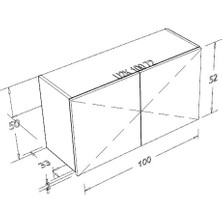 Trio Modül Pamir 100 Cm Mdf Çok Amaçlı Mutfak Üst Dolabı