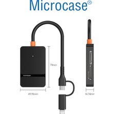 Microcase Type C Lightning USB 3.0 Çift Kart Okuyucu 8in1 USB Otg Sd/tf - AL4586