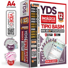 2025 YDS İngilizce ÖSYM Tıpkı Basım Çıkmış Soru 12li Deneme Paketi Video/PDF Çözümlü Türkiye Geneli