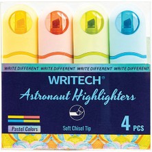 Wrıtech W-8154 Astronot Fosforlu Kalem Pastel 4 Renk - 4'lü