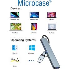 Microcase Type C To USB 3.0 7in1 Port Çoğaltıcı Hub Adaptör - AL4615