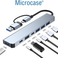 Microcase Type C To USB 3.0 7in1 Port Çoğaltıcı Hub Adaptör - AL4615