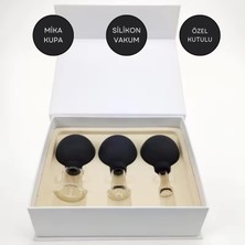 Mika Silikon Vakumlu Yüz Masaj Kupası 3'lü Set Siyah Renk