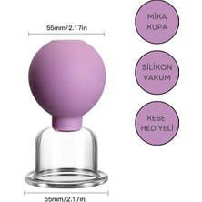 Naturachi Mika Silikon Vakumlu Boyun Bölgesi Kullanım Için Masaj Kupası No:4 Mor Renk