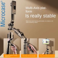 Microcase K28 Telefonlar Için Çift Işıklı Kablosuz Bluetooth Selfie Çubuğu Tripod 170 cm - AL4638