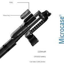 Microcase K28 Telefonlar Için Çift Işıklı Kablosuz Bluetooth Selfie Çubuğu Tripod 170 cm - AL4638