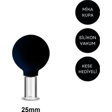 Naturachi Mika Silikon Vakumlu Yüz ve Boyun Için Masaj Kupası No:2 Siyah Renk