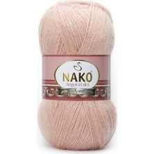Nako Angora Luks Sarılı Pudra 10390 (5 Adet) Örgü Ipi