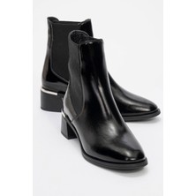 Luvi Neiva Siyah Rugan  Deri Kadın Chelsea Bot