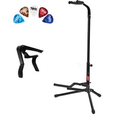 Lastvoice Gtr-01C Gitar Standı Sehpası + Capo + Pena Paketi