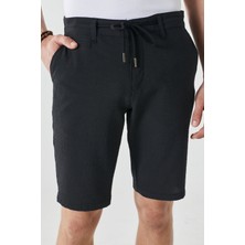 ALTINYILDIZ CLASSICS Erkek Antrasit Slim Fit Dar Kesim Beli Bağlamalı Esnek Şort