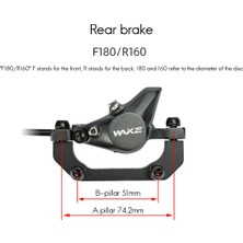 Fiona Wake Fren Bisiklet Hidrolik Disk Fren Ön Sağ/sol Arka Fren 160MM Fren Diski Bisiklet Aksesuarları (Yurt Dışından)